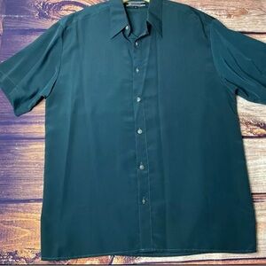VTG Daniali USA Mens LargeButton Up Green Shirt Golf (PRE OWNED) #1729